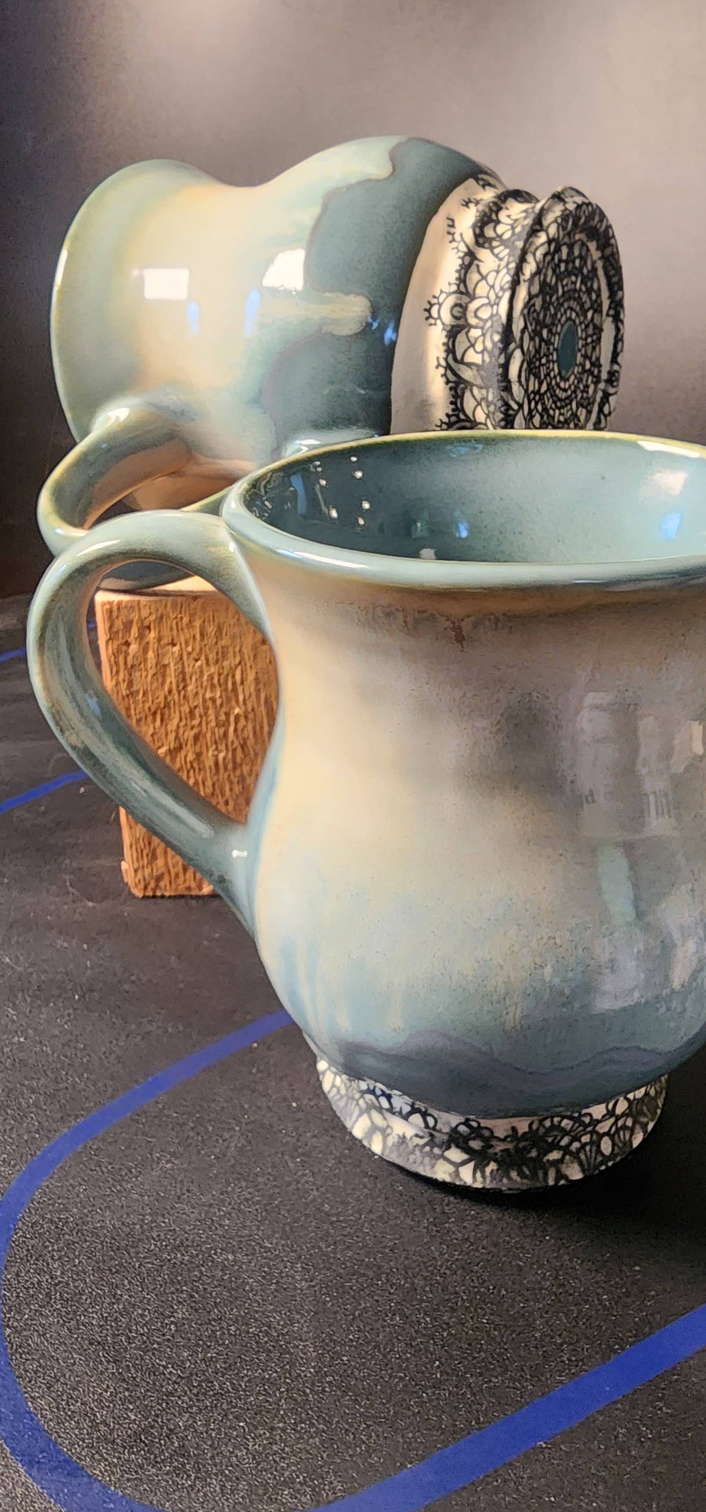 Mandala Mugs: Made by Alex Shaffer, Locally made in Roberts Creek, Handmade