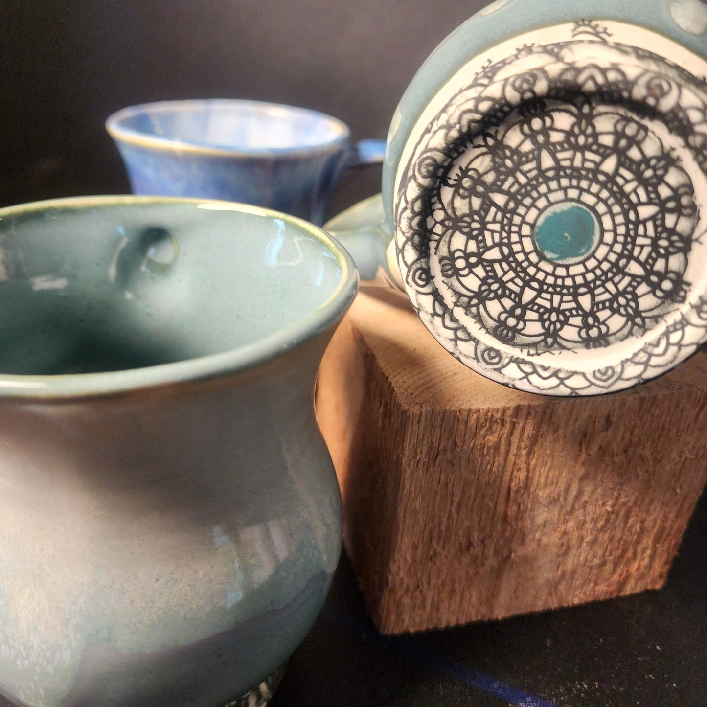 Mandala Mugs: Made by Alex Shaffer, Locally made in Roberts Creek, Handmade