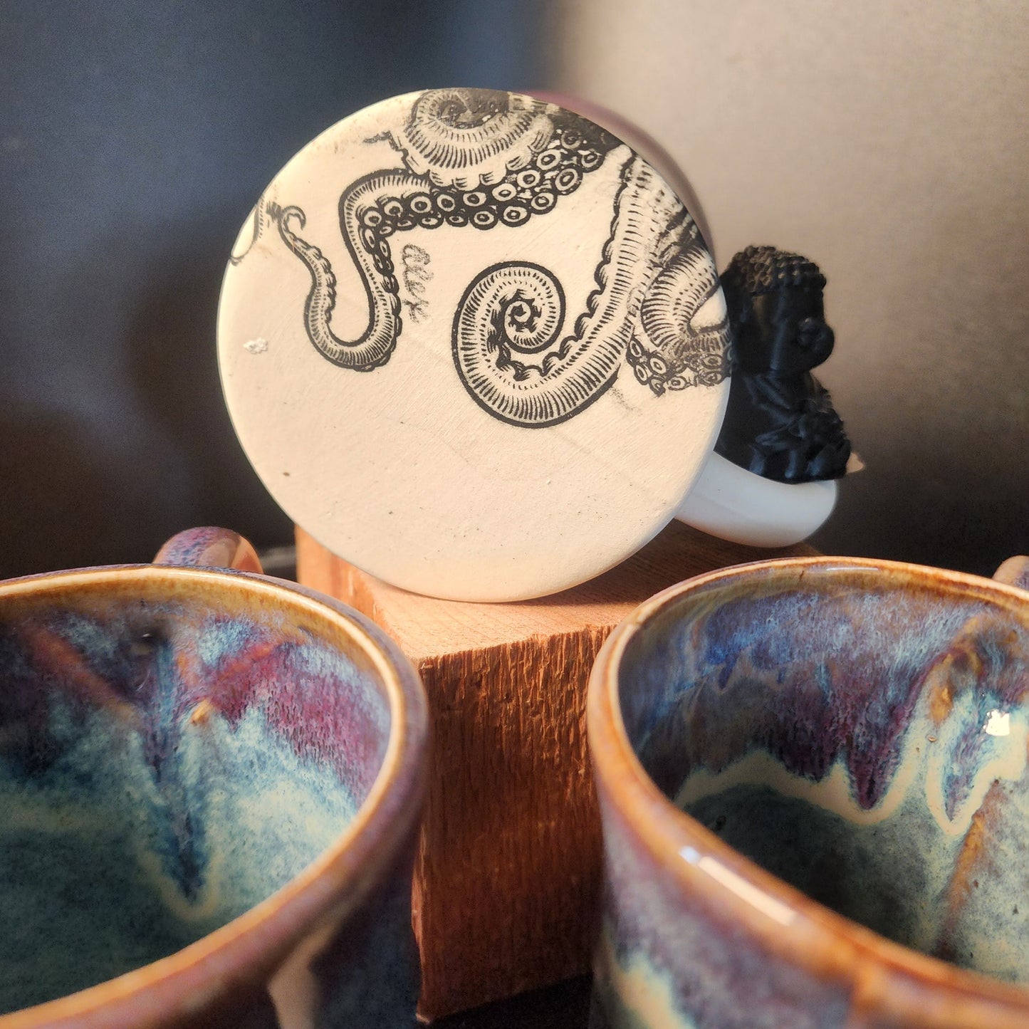 The Giant Pacific Octopus Mug: Made by Alex Shaffer, local artist, handmade in Roberts Creek