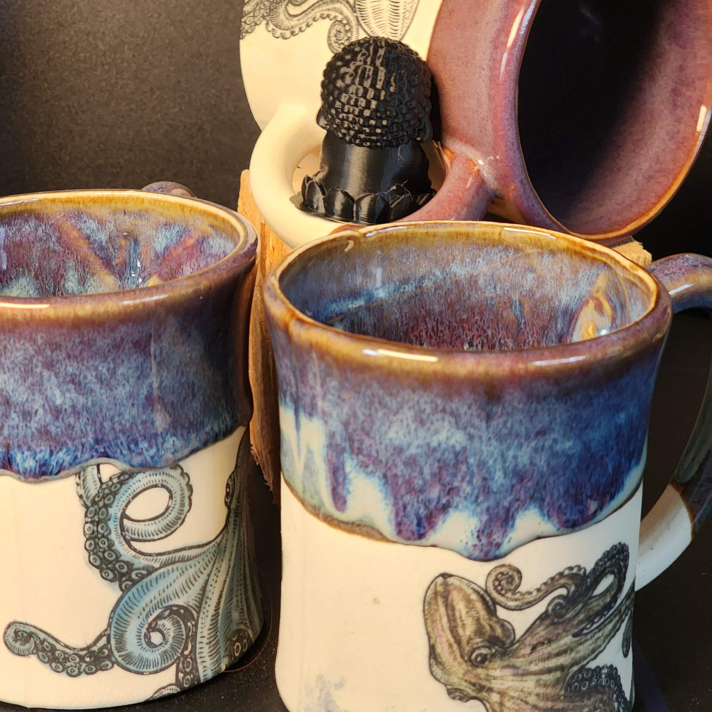 The Giant Pacific Octopus Mug: Made by Alex Shaffer, local artist, handmade in Roberts Creek