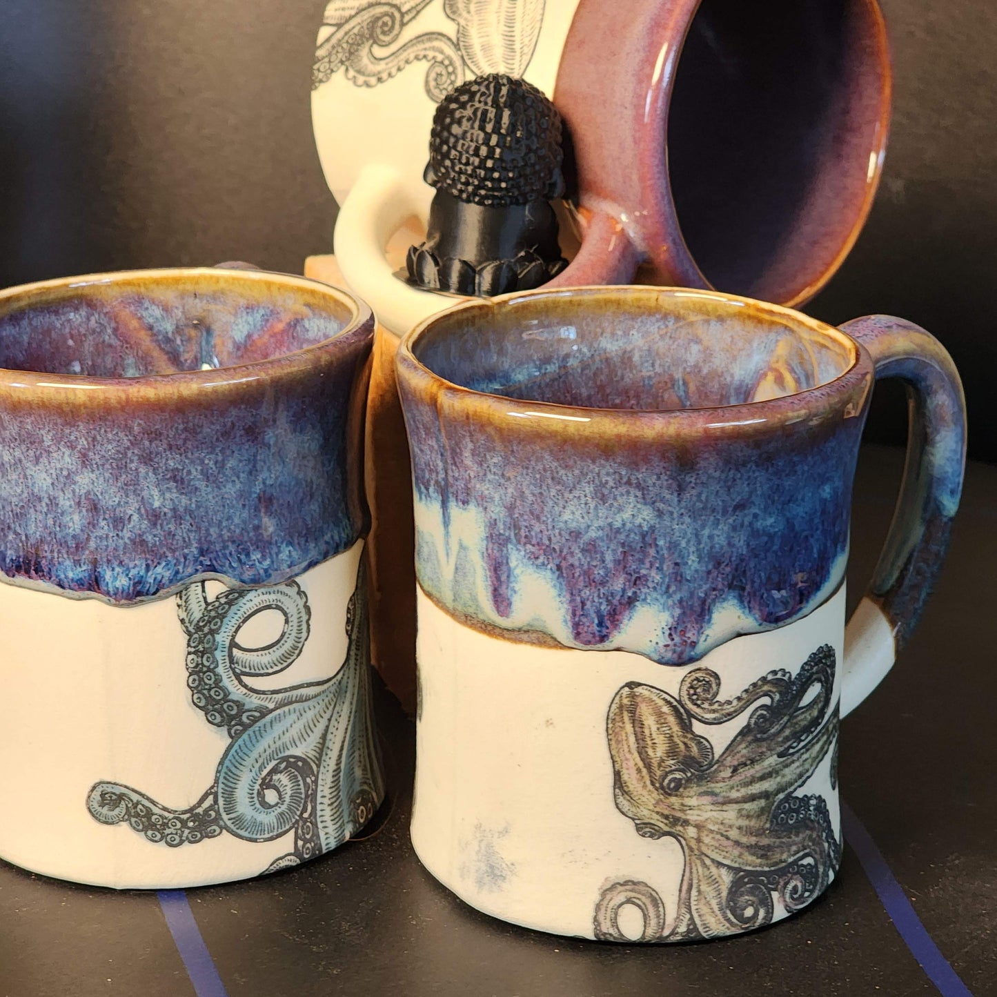 The Giant Pacific Octopus Mug: Made by Alex Shaffer, local artist, handmade in Roberts Creek