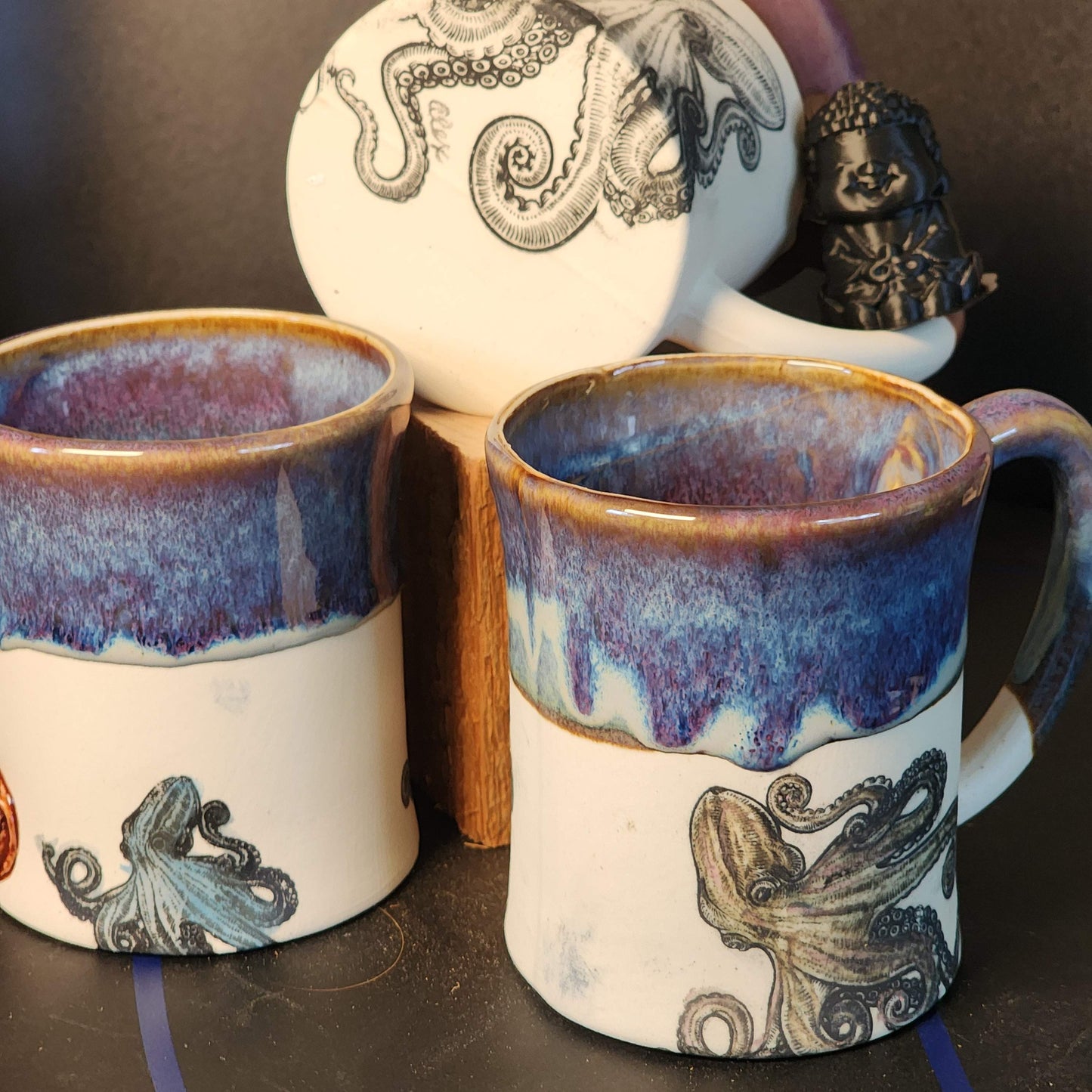 The Giant Pacific Octopus Mug: Made by Alex Shaffer, local artist, handmade in Roberts Creek