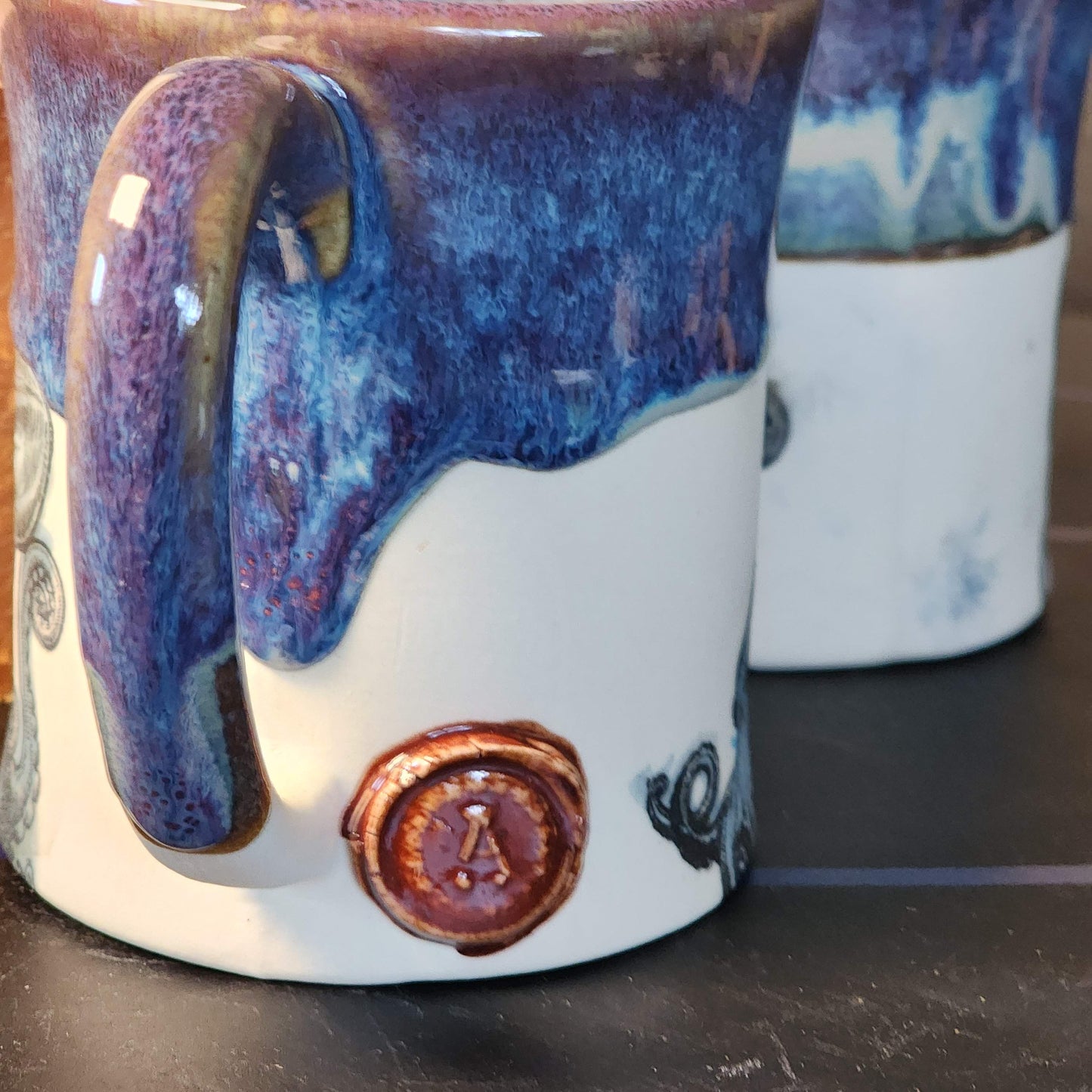 The Giant Pacific Octopus Mug: Made by Alex Shaffer, local artist, handmade in Roberts Creek