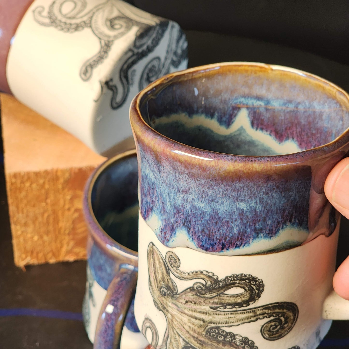 The Giant Pacific Octopus Mug: Made by Alex Shaffer, local artist, handmade in Roberts Creek