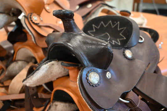 Leather 8" Western Show Saddle: For Ponies and Minis