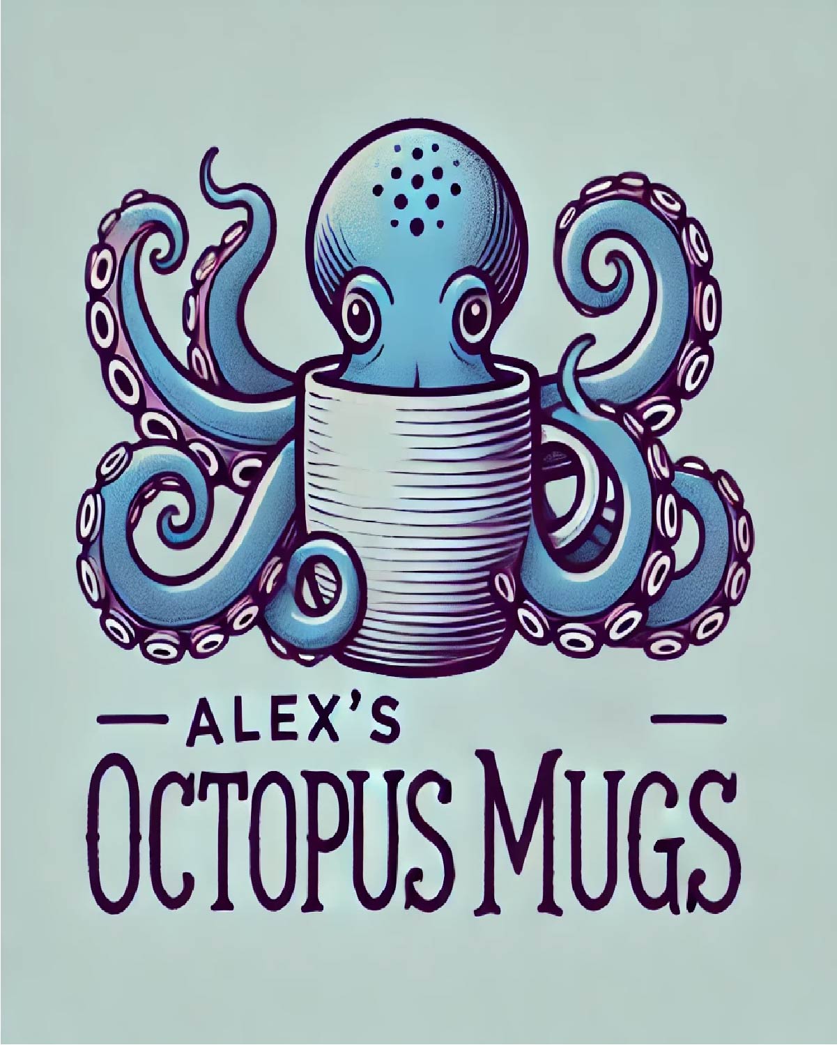 The Giant Pacific Octopus Mug: Made by Alex Shaffer, local artist, handmade in Roberts Creek