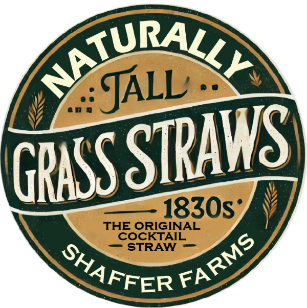 Ryegrass Cocktail Straws. Traditional, Zero Waste, Farm Grown